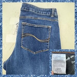 Lee Perfect Fit 1889 Women Jeans Medium Blue Wash Straight Leg Denim Pants SZ 12